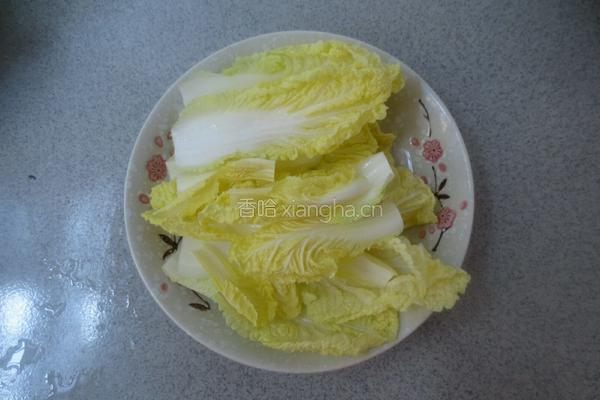 娃娃菜炒粉丝的做法图解4
