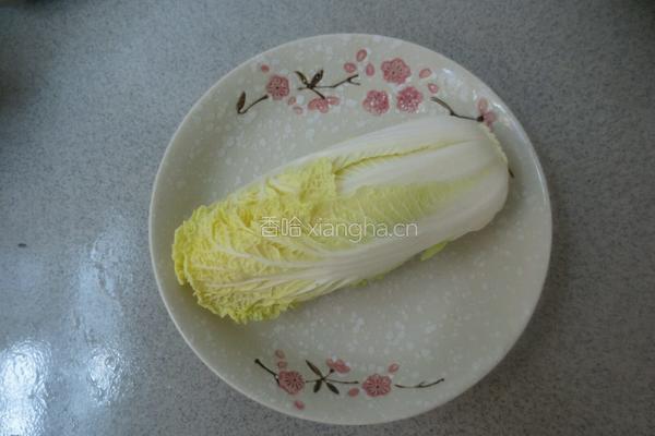 娃娃菜炒粉丝的做法图解3