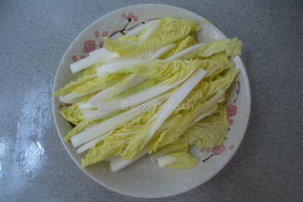 娃娃菜炒粉丝的做法图解5