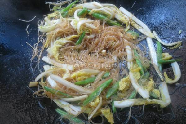娃娃菜炒粉丝的做法图解10