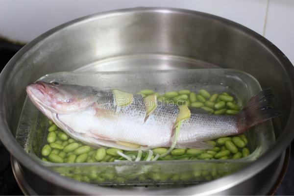 鲈鱼蒸毛豆的做法图解5