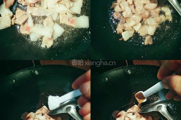 红萝卜炒五花肉的做法图解4