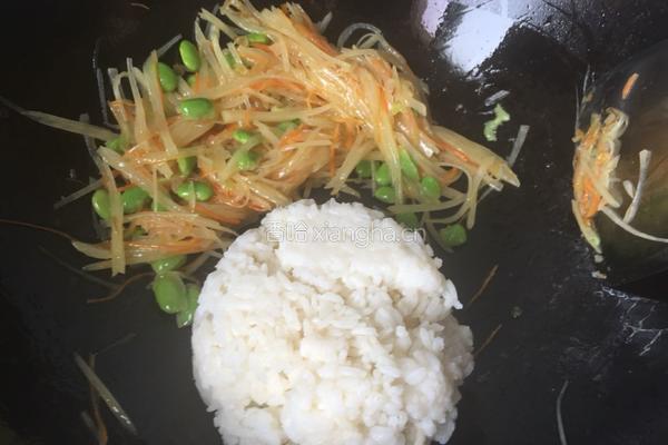 土豆丝炒饭的做法图解10