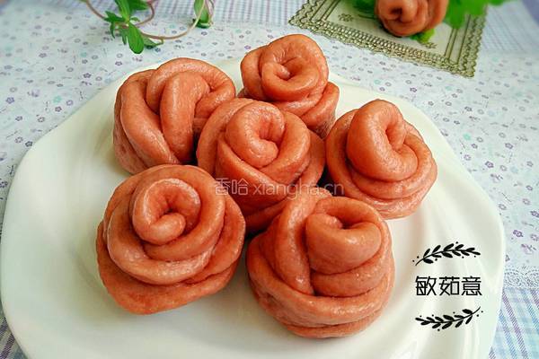 彩色玫瑰花馒头的做法图解17