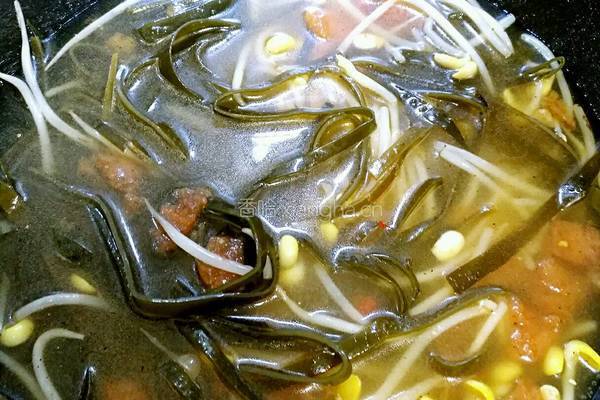海带豆芽汤的做法图解5