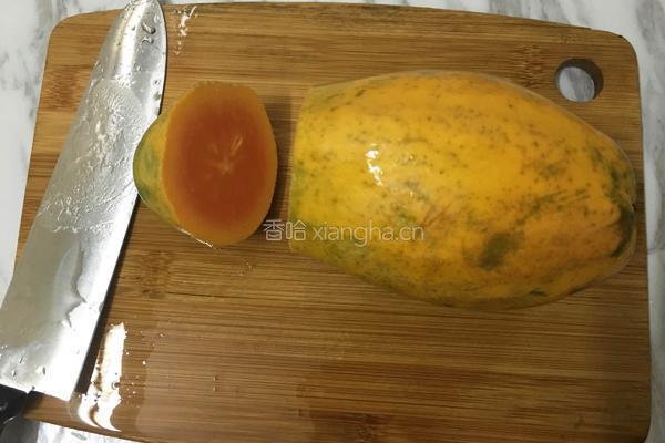 木瓜椰子冻的做法图解2