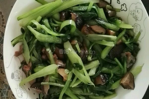 青菜香菇的做法图解3