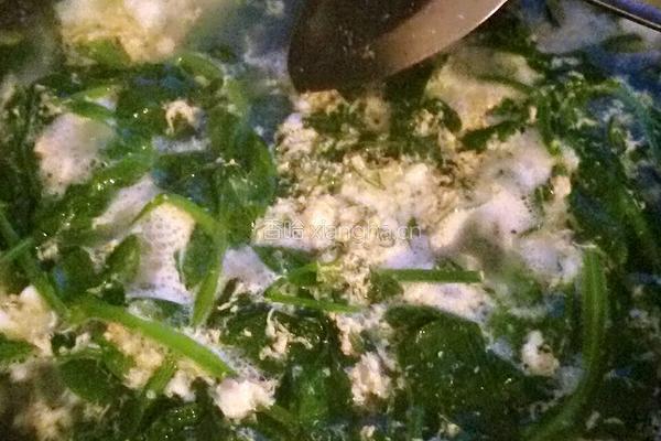 润肠豌豆叶鸡蛋汤的做法图解5