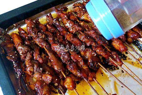 孜然烤兔肉串的做法图解9