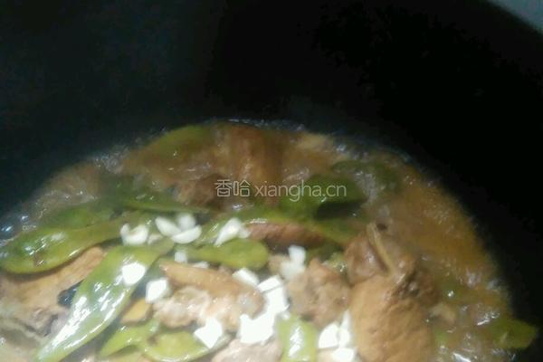 油豆角炖排骨的做法图解8