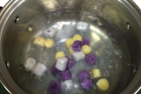红豆芋圆烧仙草的做法图解14
