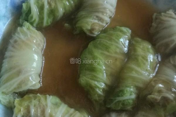 白菜肉卷的做法图解6