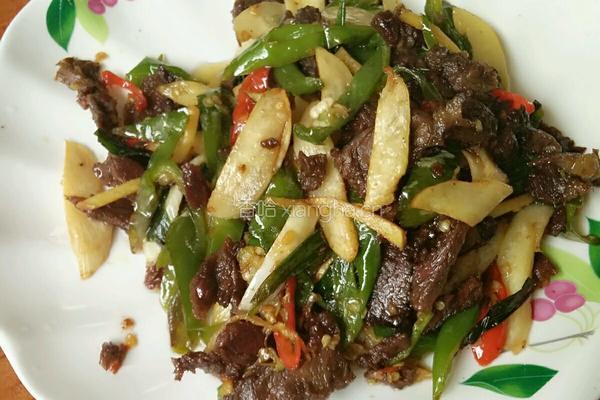 香辣高笋炒腊牛肉的做法图解7