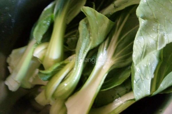 青菜蒜蓉炒豆腐的做法图解2