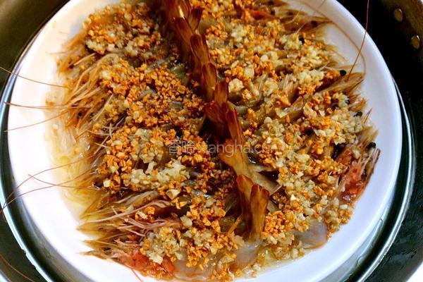 蒜蓉蒸大虾的做法图解11