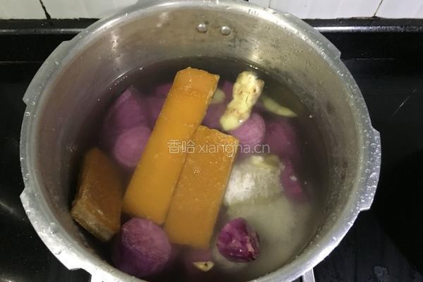 紫薯糯米糖水的做法图解2