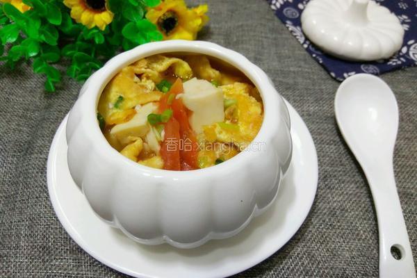 番茄鸡蛋豆腐汤的做法图解10