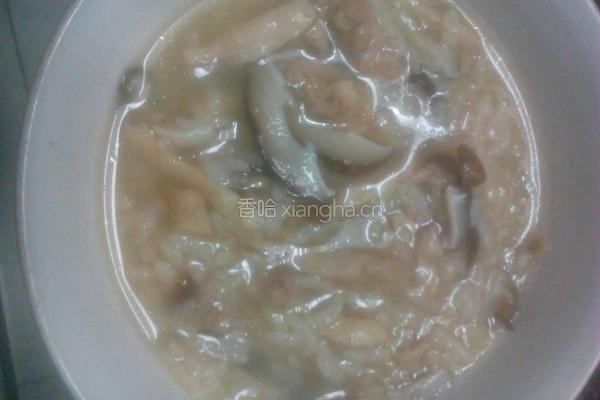 香菇鸡肉粥的做法图解4