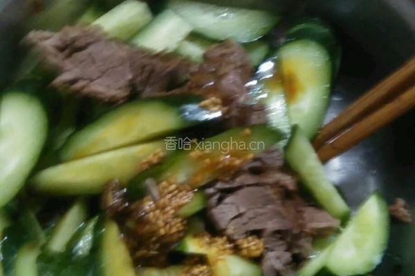 青瓜拌五香驴肉的做法图解5