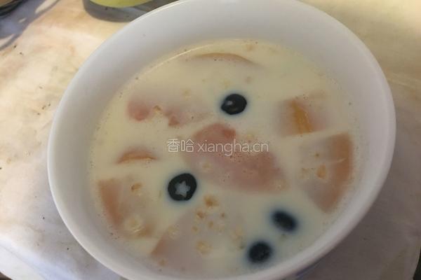 减肥木瓜牛奶燕麦早餐粥的做法图解4