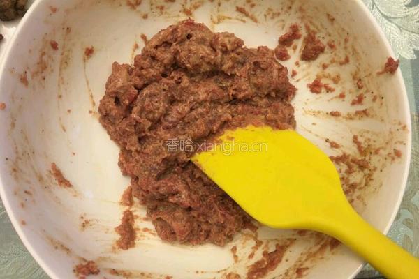 核桃油煎黑胡椒牛肉饼的做法图解7
