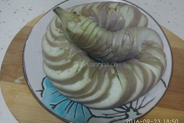 蟠龙茄子（蒸制）的做法图解3