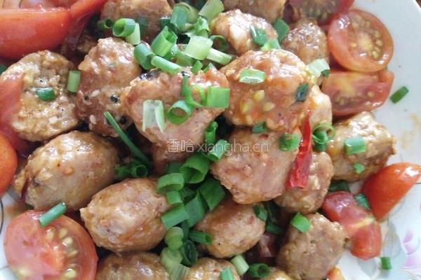 番茄圆子的做法图解4