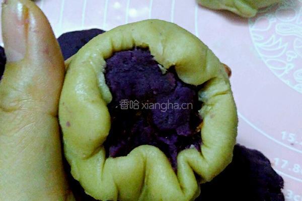 紫薯肉松蛋黄酥的做法图解15