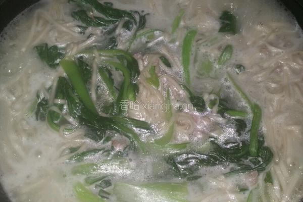 青菜肉丝面的做法图解12
