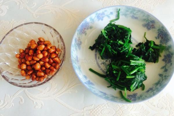 老醋菠菜花生米的做法图解11