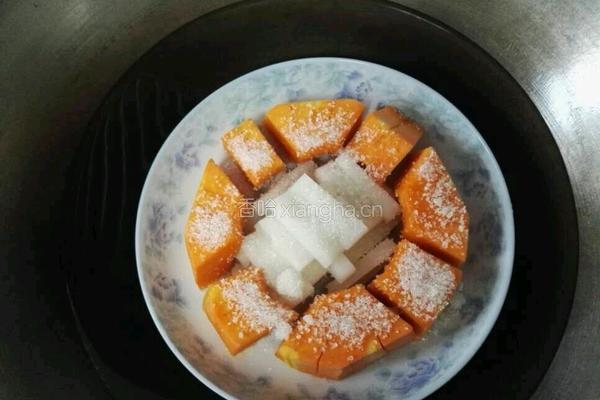 甜心南瓜蒸年糕的做法图解3
