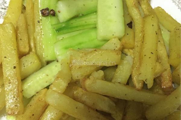 土豆黄瓜的做法图解5