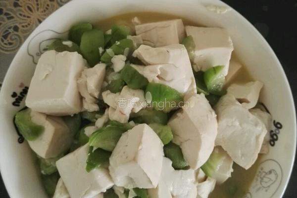 丝瓜豆腐的做法图解4