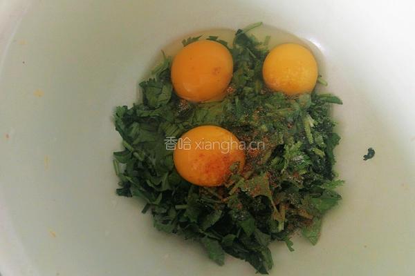 香菜炒鸡蛋的做法图解4