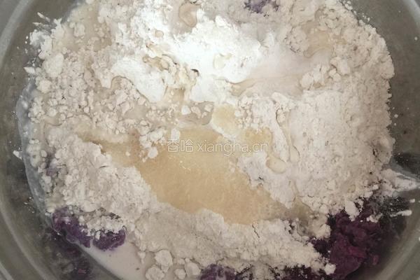 椰蓉紫薯球的做法图解2