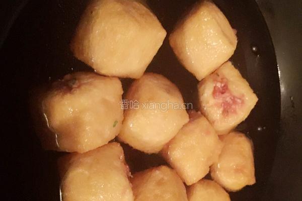 油豆腐酿肉的做法图解3