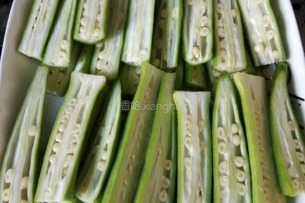 葱油秋葵的做法图解2