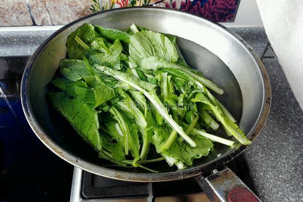 素炒小白菜的做法图解2