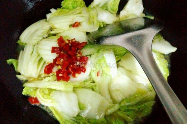 剁辣椒烩大白菜的做法图解6