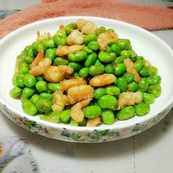毛豆炒虾的做法[图]