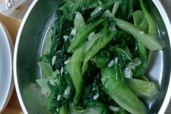 蒜沫生菜的做法图解3