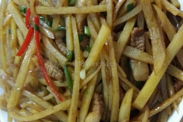 肉丝炒土豆的做法图解3