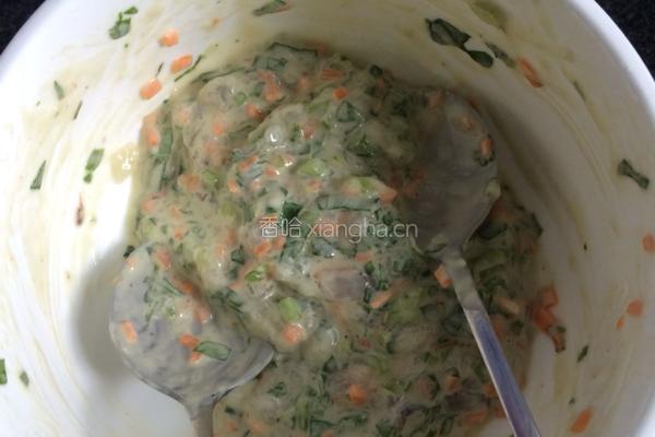 蔬菜虾仁饼的做法图解1