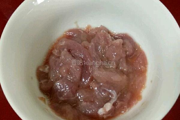 肉丝豆角炆茄子的做法图解3