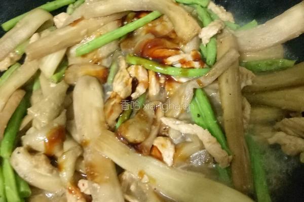 肉丝豆角炆茄子的做法图解6