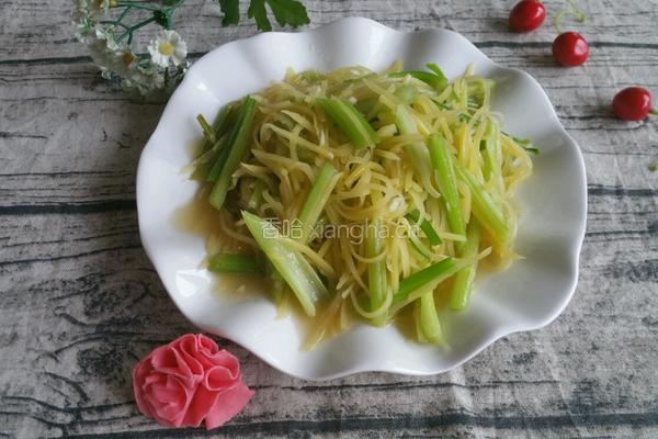 芹菜炒土豆丝的做法图解5
