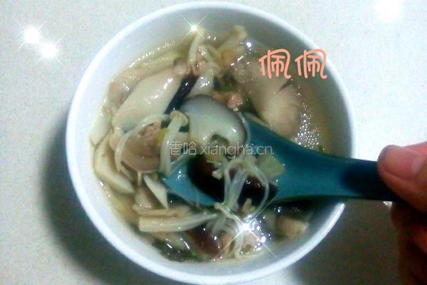 肉沫杂菇汤的做法图解7