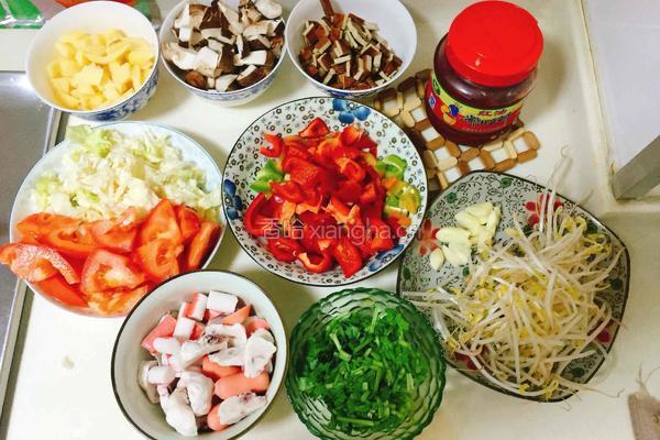 缤纷五味麻食（面食）的做法图解1