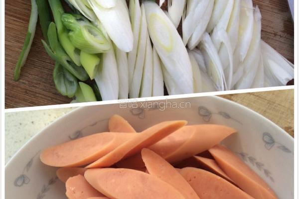 大葱火腿伴侣的做法图解1
