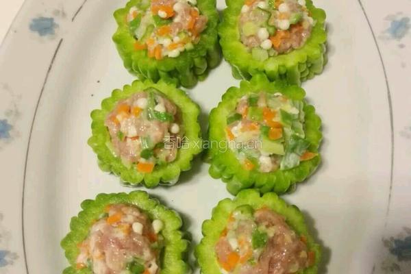 苦瓜酿肉的做法图解4